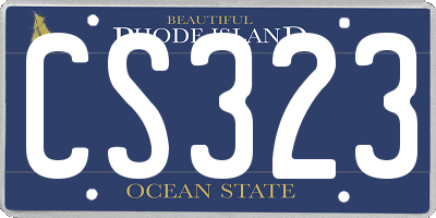 RI license plate CS323