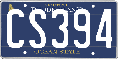 RI license plate CS394