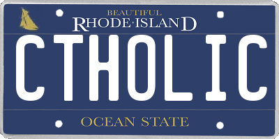 RI license plate CTHOLIC