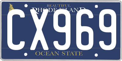 RI license plate CX969