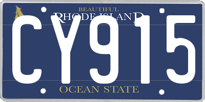 RI license plate CY915