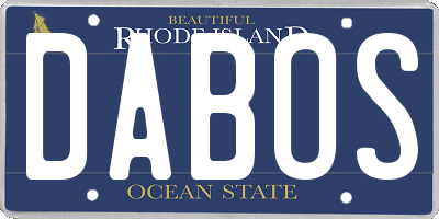 RI license plate DABOS