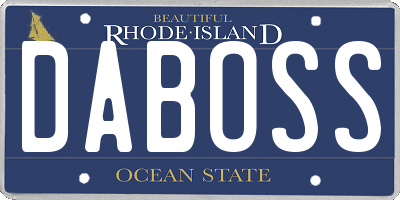 RI license plate DABOSS