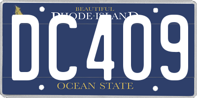 RI license plate DC409