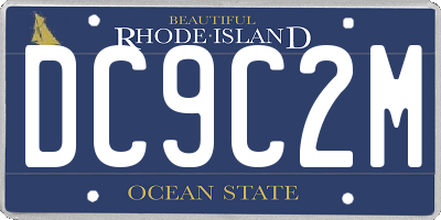 RI license plate DC9C2M