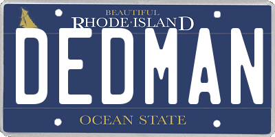 RI license plate DEDMAN