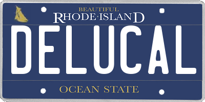 RI license plate DELUCAL