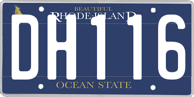 RI license plate DH116