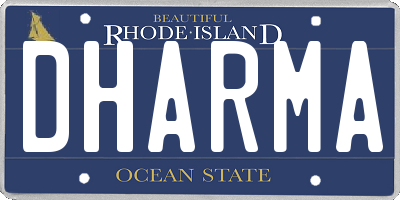 RI license plate DHARMA