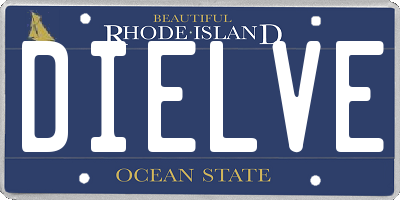 RI license plate DIELVE