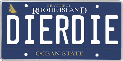 RI license plate DIERDIE