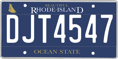 RI license plate DJT4547