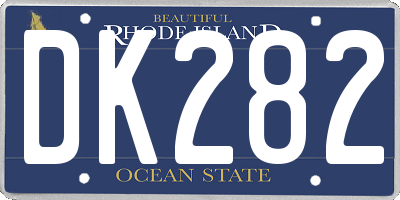 RI license plate DK282