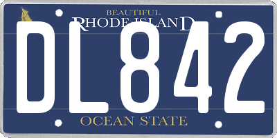 RI license plate DL842