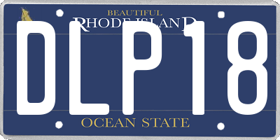 RI license plate DLP18