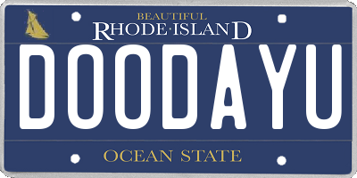 RI license plate DOODAYU