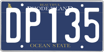 RI license plate DP135