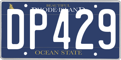 RI license plate DP429