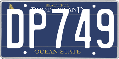 RI license plate DP749