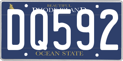 RI license plate DQ592