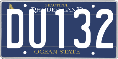 RI license plate DU132