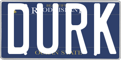 RI license plate DURK