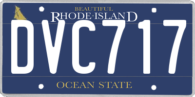 RI license plate DVC717