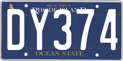 RI license plate DY374