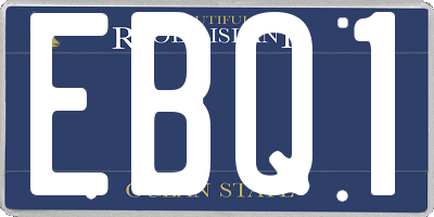 RI license plate EBQ1