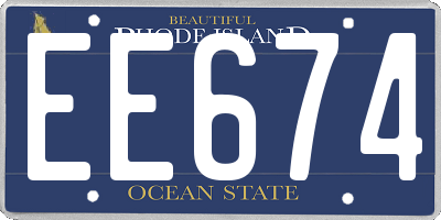 RI license plate EE674