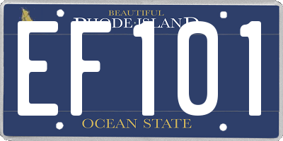 RI license plate EF101