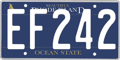 RI license plate EF242