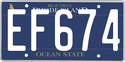 RI license plate EF674