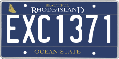 RI license plate EXC1371