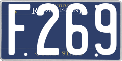 RI license plate F269