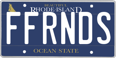 RI license plate FFRNDS