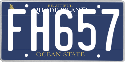 RI license plate FH657