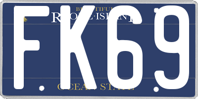 RI license plate FK69