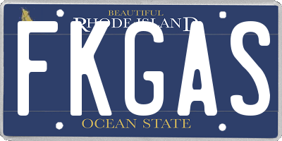 RI license plate FKGAS