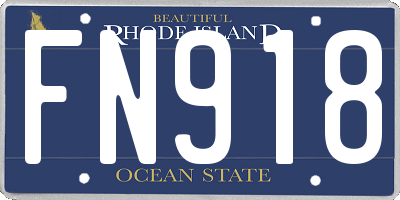 RI license plate FN918