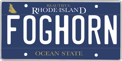 RI license plate FOGHORN