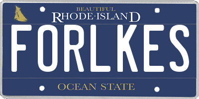 RI license plate FORLKES