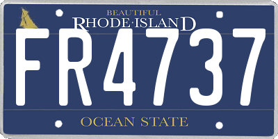 RI license plate FR4737