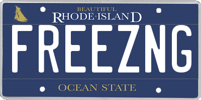 RI license plate FREEZNG