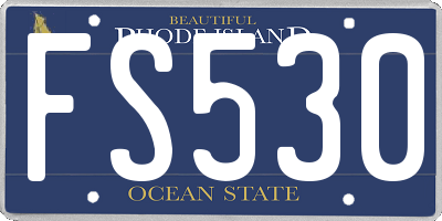 RI license plate FS530