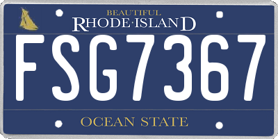 RI license plate FSG7367