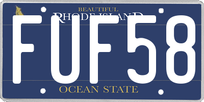 RI license plate FUF58