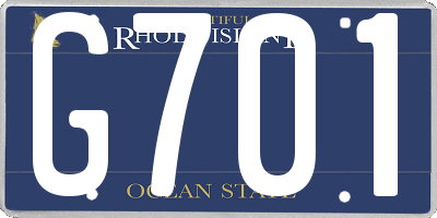 RI license plate G701