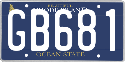 RI license plate GB681