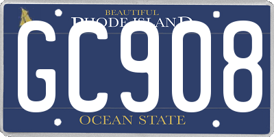 RI license plate GC908